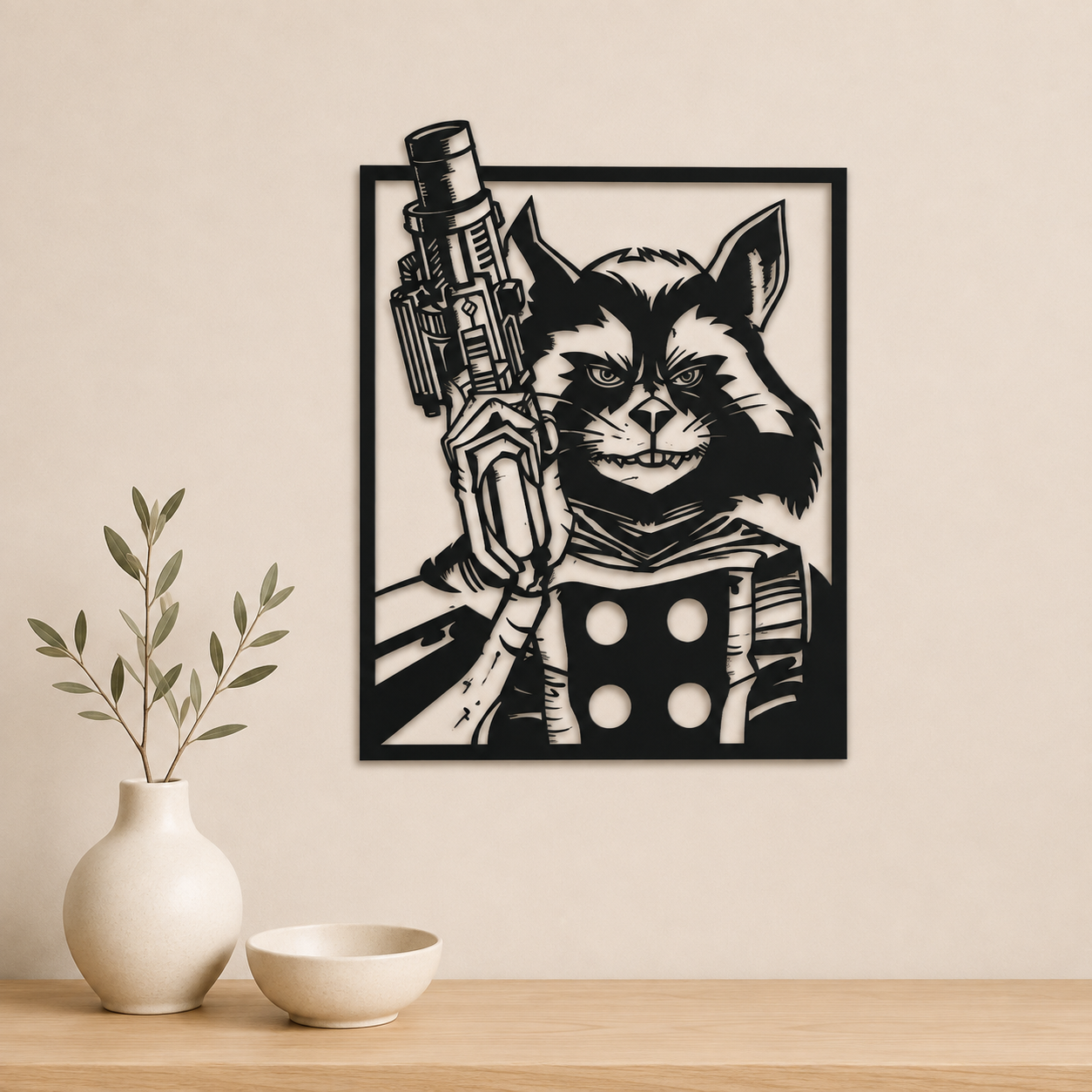 Настінне панно «Raccoon»